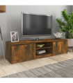 TV Cabinet Smoked Oak 140x40x35.5 cm Engineered Wood