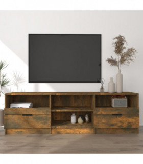 TV Cabinet Smoked Oak 150x33.5x45 cm Engineered Wood