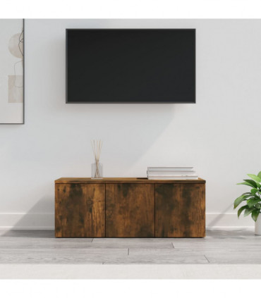 TV Cabinet Smoked Oak 80x34x30 cm Engineered Wood