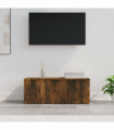 TV Cabinet Smoked Oak 80x34x30 cm Engineered Wood