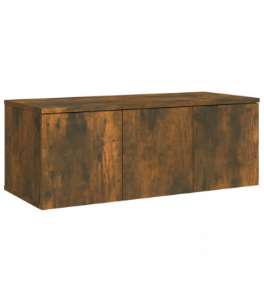 TV Cabinet Smoked Oak 80x34x30 cm Engineered Wood