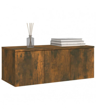 TV Cabinet Smoked Oak 80x34x30 cm Engineered Wood