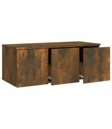 TV Cabinet Smoked Oak 80x34x30 cm Engineered Wood