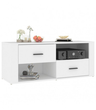 TV Cabinet White 100x35x40 cm Engineered Wood