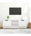 TV Cabinet White 102x35x36.5 cm Engineered Wood