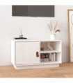TV Cabinet White 70x34x40 cm Solid Wood Pine