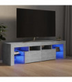 TV Cabinet with LED Lights Concrete Grey 140x36.5x40 cm