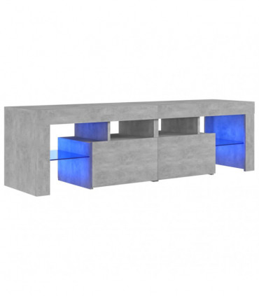 TV Cabinet with LED Lights Concrete Grey 140x36.5x40 cm