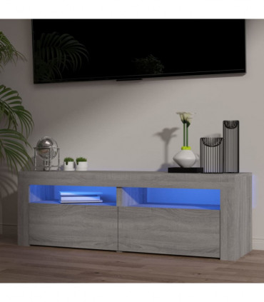 TV Cabinet with LED Lights Grey Sonoma 120x35x40 cm