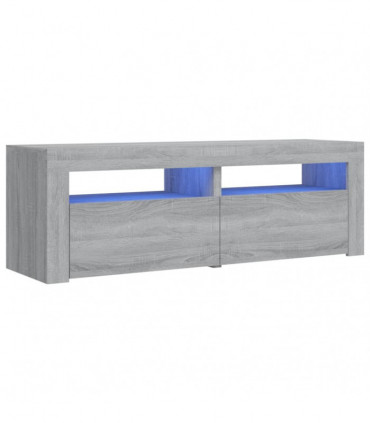 TV Cabinet with LED Lights Grey Sonoma 120x35x40 cm