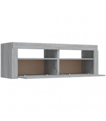 TV Cabinet with LED Lights Grey Sonoma 120x35x40 cm