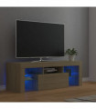 TV Cabinet with LED Lights Sonoma Oak 120x35x40 cm