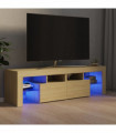 TV Cabinet with LED Lights Sonoma Oak 140x36.5x40 cm