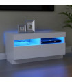 TV Cabinet with LED Lights White 80x35x40 cm