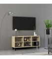 TV Cabinet with Metal Legs Sonoma Oak 103.5x30x50 cm