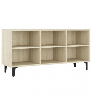 TV Cabinet with Metal Legs Sonoma Oak 103.5x30x50 cm