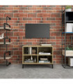 TV Cabinet with Metal Legs Sonoma Oak 69.5x30x50 cm