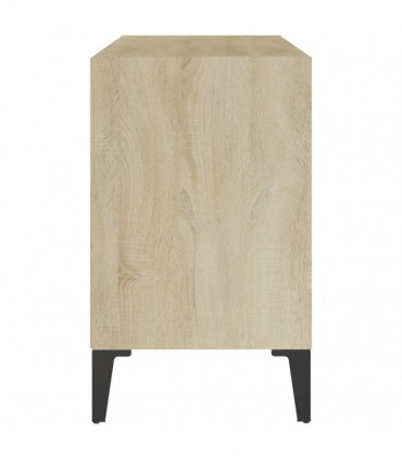 TV Cabinet with Metal Legs Sonoma Oak 69.5x30x50 cm