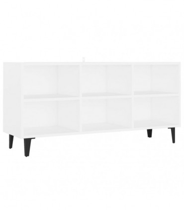 TV Cabinet with Metal Legs White 103.5x30x50 cm