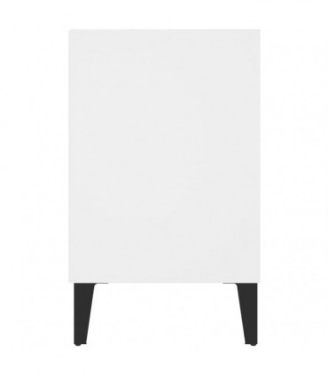 TV Cabinet with Metal Legs White 103.5x30x50 cm