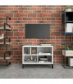 TV Cabinet with Metal Legs White 69.5x30x50 cm