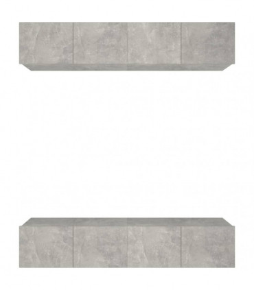 TV Cabinets 4 pcs Concrete Grey 80x30x30 cm Engineered Wood