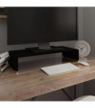 TV Stand/Monitor Riser Glass Black 60x25x11 cm