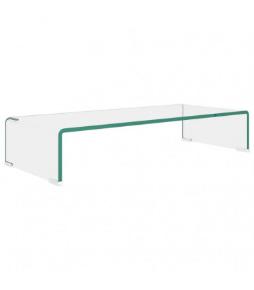 TV Stand/Monitor Riser Glass Clear 70x30x13 cm