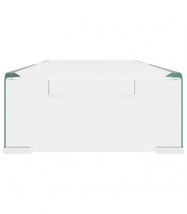TV Stand/Monitor Riser Glass Clear 70x30x13 cm