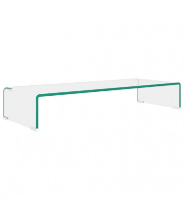 TV Stand/Monitor Riser Glass Clear 80x30x13 cm