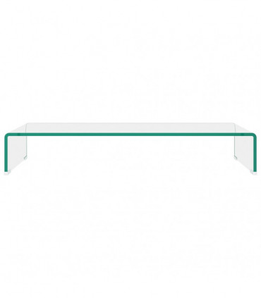 TV Stand/Monitor Riser Glass Clear 80x30x13 cm