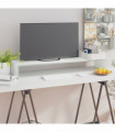 TV Stand/Monitor Riser Glass White 100x30x13 cm