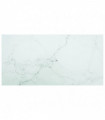 Table Top White 100x50 cm 6mm Tempered Glass with Marble Design