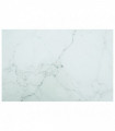 Table Top White 100x62 cm 8mm Tempered Glass with Marble Design