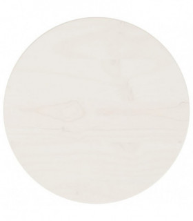 Table Top White �30x2.5 cm Solid Wood Pine