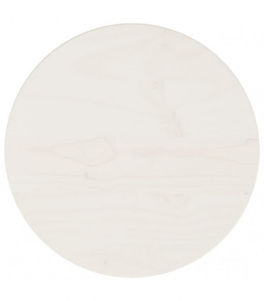 Table Top White �30x2.5 cm Solid Wood Pine