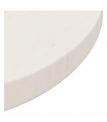 Table Top White �30x2.5 cm Solid Wood Pine