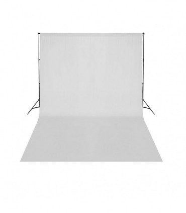 Telescopic Background Support System + White Backdrop 3 x 5 m