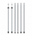 Telescopic Tarp Poles with Length of 102-260 cm 2 pcs Aluminum
