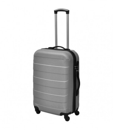 Three Piece Hardcase Trolley Set Silver