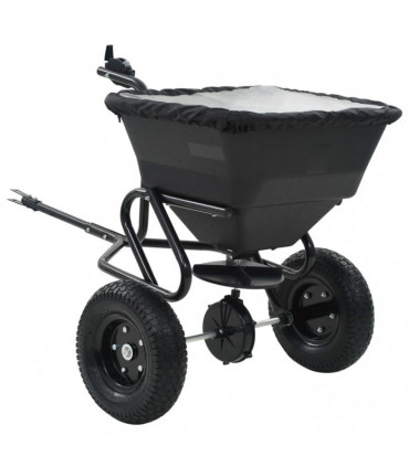 Tow Behind Salt Spreader PVC and Steel 125x74x79 cm 45 L