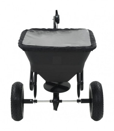 Tow Behind Salt Spreader PVC and Steel 125x74x79 cm 45 L