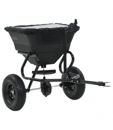 Tow Behind Salt Spreader PVC and Steel 125x74x79 cm 45 L