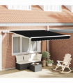 vidaXL Retractable Awning with Manual 300 x 250 cm Black