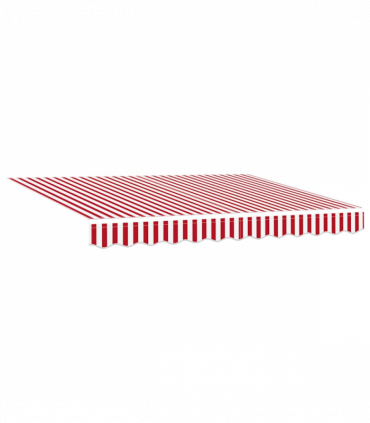 vidaXL Retractable Awning with Manual 350 x 250 cm Red and white