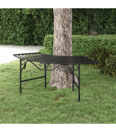 Tree Bench 113 cm Black Steel