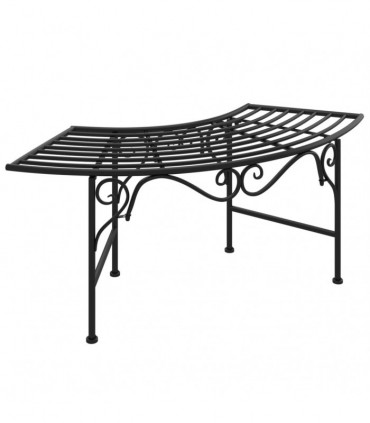 Tree Bench 113 cm Black Steel