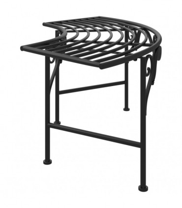 Tree Bench 113 cm Black Steel