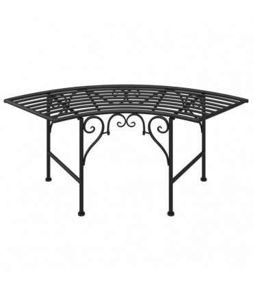 Tree Bench 113 cm Black Steel