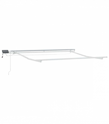 vidaXL Retractable Awning with Manual 350 x 250 cm Yellow and orange